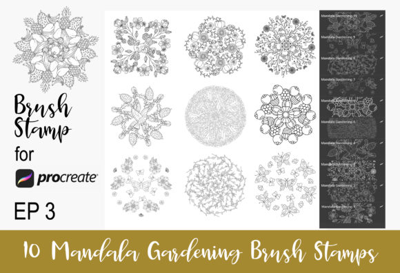 10 Procreate Brushes Stamp Mandala EP3: A Strategic Tool for Creative Workflows and Design Efficiency