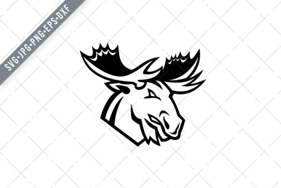 Angry Moose or Elk Looking Side Mascot: A Versatile Design for Creators and Small Businesses