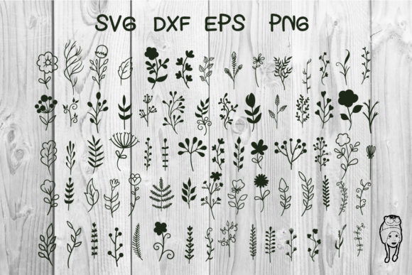 Element Floral Hand Drawn SVG Cut Files