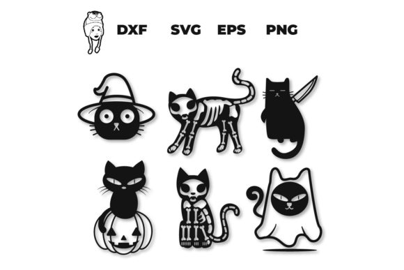 Halloween Cat SVG Cut Files for Designers