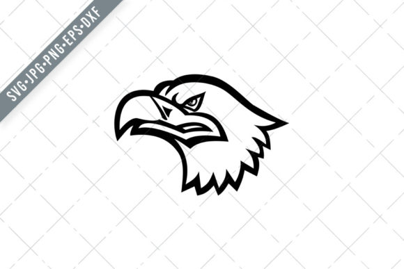 Head of a Eurasian Sea Eagle SVG DXF: A Versatile Retro Illustration for Creative Projects
