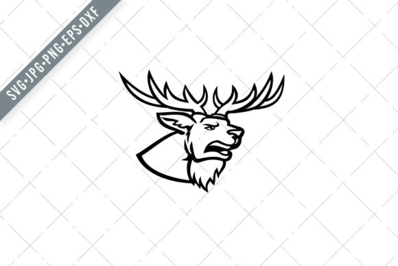 Head of a Red Deer Cervus Elaphus SVG: A Versatile Design Asset for Creators