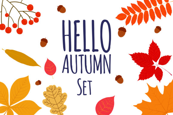 Hello Autumn Foliage Elements & Compositions