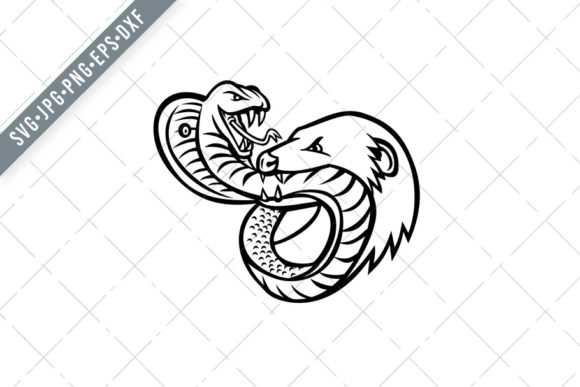 King Cobra Snake and Mongoose Fighting: A Versatile Design Asset for Creators and Marketers